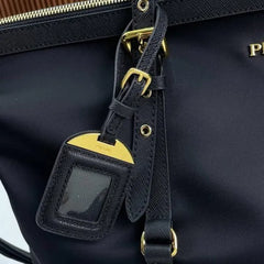 Saffiano Tote Bag Top Zip Tote Bag With Dust Bag (Black)