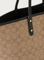 Signature city tote bag with og box & dust bag (mustard-black)