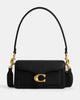 Polished Pebble Leather Tabby Style Shoulder Bag – Classic Black