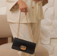 Eliza Premium Crossbody Sling Bag With OG Magnetic Gift Box & Dust Bag (Black_Brown-915)