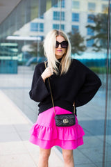 Mini GG Marmont Matelasse Shoulder Bag With OG Box & Dust Bag (Black-906)