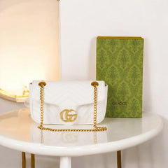 Shoulder Bag With OG Box & Dust Bag (White-729)