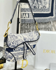 Blue Toile de Jouy Embroidery With OG Box & Dust Bag (Blue_Tiger-1035)