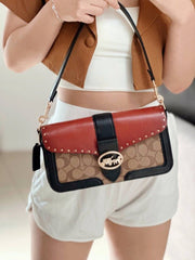 Signature Shoulder Bag With OG Box & Dust Bag (Red-132)