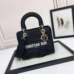 Embroidery Luxurious Quality With OG Magnetic Gift Box & Dust Bag & Scarf (Black-875)