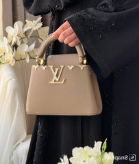 Capucines BB M25404 Premium Quality Leather Bag With OG Box & Dust Bag & Extra Shoulder Strap (Khaki - 995)