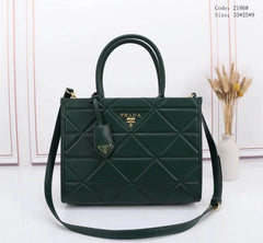 Leather Symbole Large Tote Bag With Dust Bag (Green-223)
