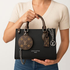 On The Go Pochette Limited Edition Premium Quality With OG Magnetic Box & Dust Bag - Coin Pouch (Black - 1179)