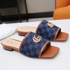Jolie Slide With OG Box & Carry Bag (Brown_Blue-1081)