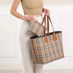 Tote Bag With Detachable Pouch & Dust Bag (Brown-1155)