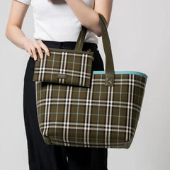 Tote Bag With Detachable Pouch & Dust Bag (Green-1156)