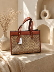 Field Tote Bag With OG Double Box & Dust Bag & Shoulder Strap (Brown - 1221)