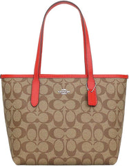 signature city tote bag with og box & dust bag (mustard-red)