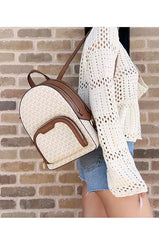 Medium Backpack with dust bag (White)