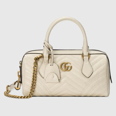 GG Marmont small top handle bag (White)