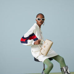 GG Marmont small top handle bag (White)