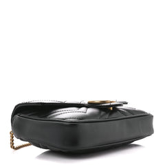 Marmont Shoulder Bag With white pouch (Black)