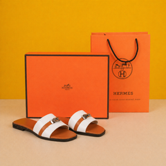 Premium Flats With OG Box & Carry Bag (Brown White - 887)