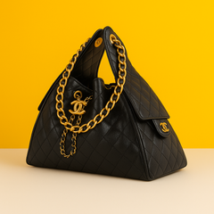 Small Handbag Grained Suede Leather (Black)