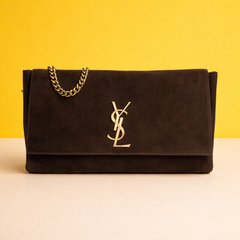 Brown Reversible Leather & Suede Shoulder Bag