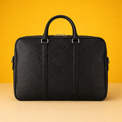 Briefcase Laptop Bag With Dust Bag (Embossed_Black-1152)