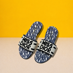 Premium Dway Slide With OG Box & Carry Bag (White-Blue-1059)