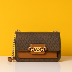 Heather Shoulder Bag With OG Box & Dust Bag (Brown - 176)