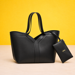 Premium Canvas Tote with a pouch (Black)