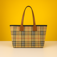 Beige Check London Tote Bag for Women