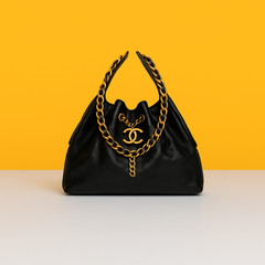 Handbag Grained Calfskin And Gold-Tone Metal