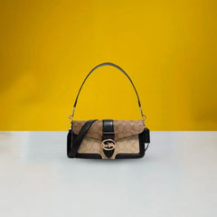 Shoulder Bag In Blocked Signature Canvas