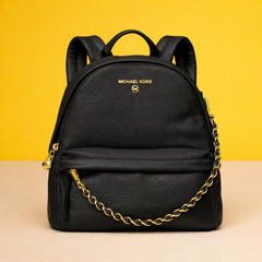 Premium Leather Slater Small Backpack (Black)