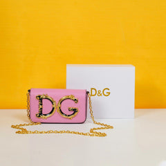 Girls Small leather shoulder bag pink
