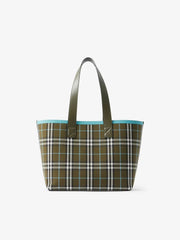 Green Check London Tote Bag