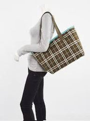 Green Check London Tote Bag