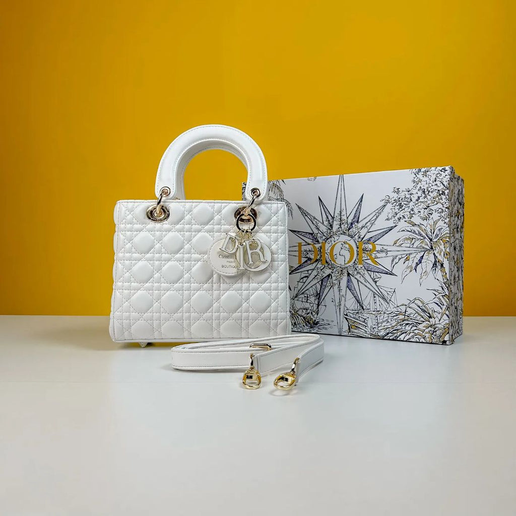 Dior lady bag white hotsell