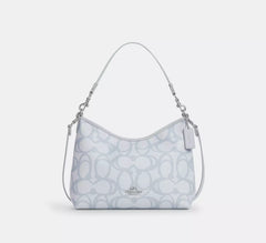 Shoulder Bag In Sketch Signature Canvas ( Silver / Ice Blue)