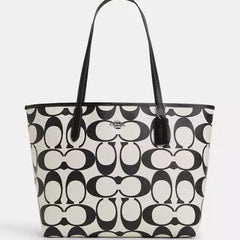 Limited Edition Premium Tote Bag With OG Magnetic Box & Dust Bag (Black_White-874)