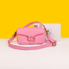 Tabby Shoulder Bag With OG Box & Dust Bag & Extra Shoulder Strap (Pink-1010)
