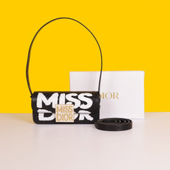 Flap Premium Superior Quality Sling Bag With OG Box & Dust Bag (Black-1017)