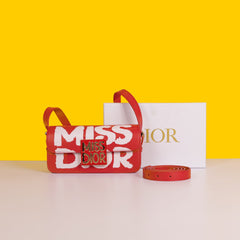 Flap Premium Superior Quality Sling Bag With OG Box & Dust Bag (Red-1019)