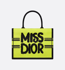 Medium Book Tote Two-Tone Green and Blue