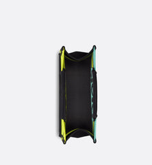 Medium Book Tote Two-Tone Green and Blue