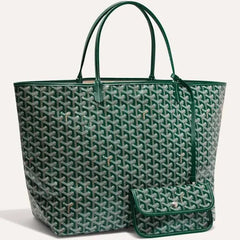 Louis Large Tote bag with small Pouch (Green)